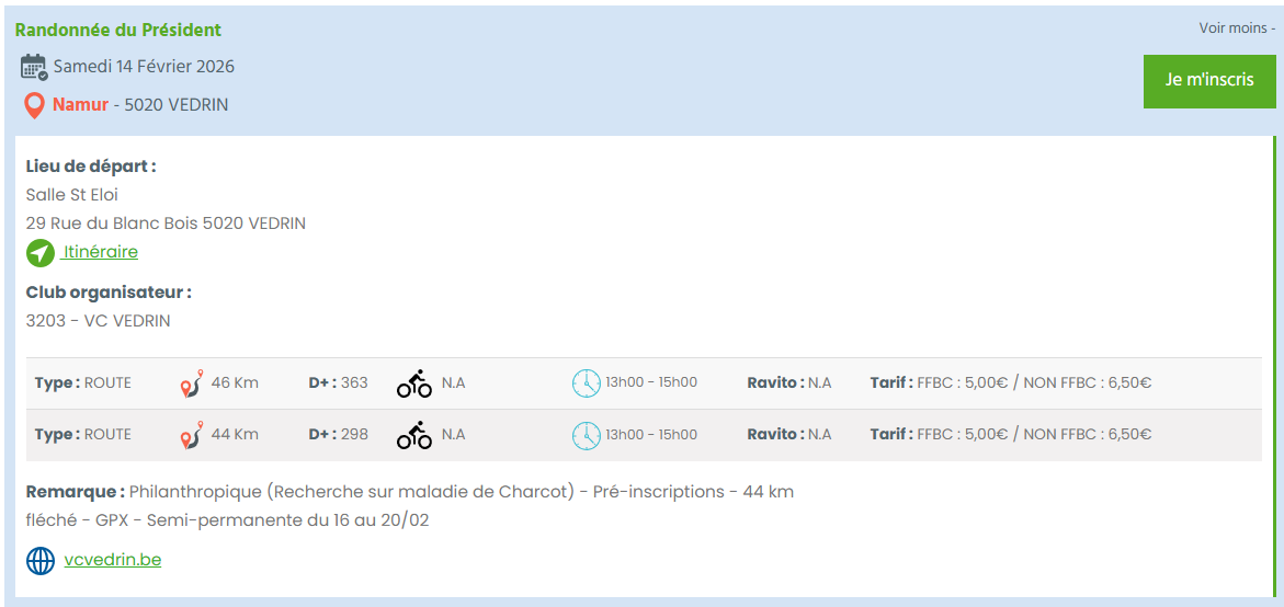 calendrier ffbc detail organisation