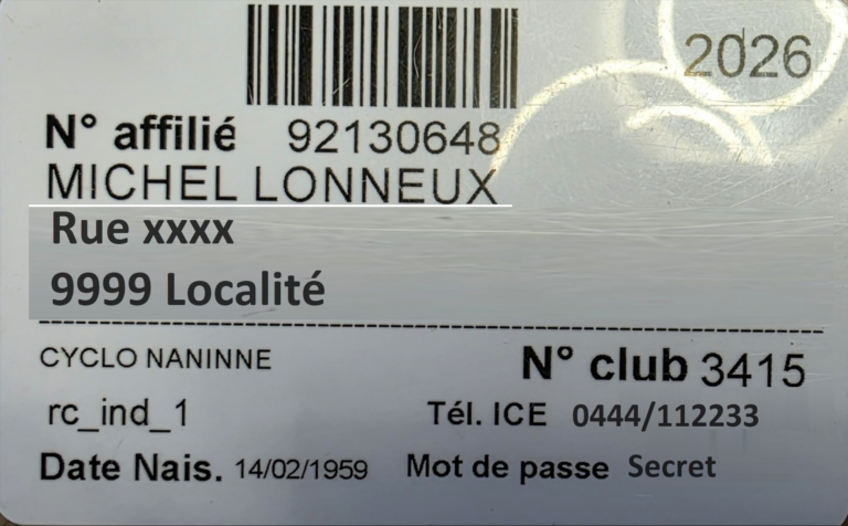 carte membre verso